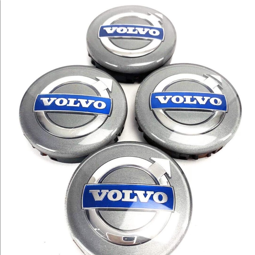 Volvo Center Caps Gray 64mm Brand New (Set of 4)